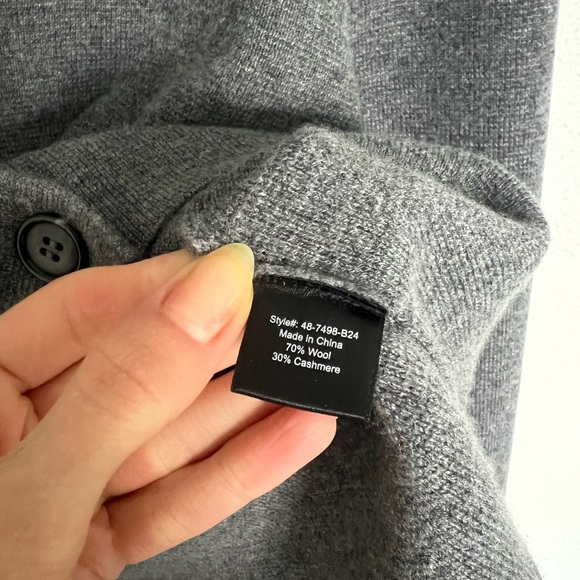 Jenni Kayne Chelsea Cardigan Grey Derby Wool & Cashmere Size Small - Picture 8 of 8